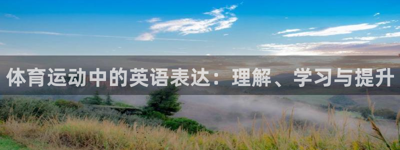 V体育在线登录入口：体育运动中的英语表达：理解、学习与提升
